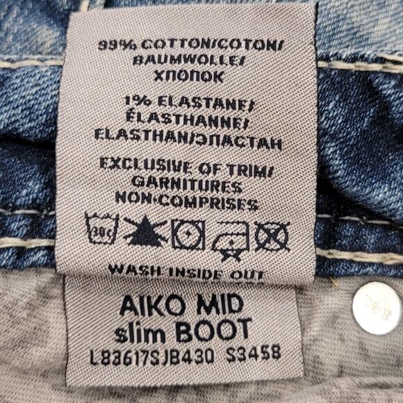 Silver Jeans Co Aiko Slim Boot Cut Low Rise Jeans 29X33 Actual: 31X31 Blue Bling - Picture 11 of 13